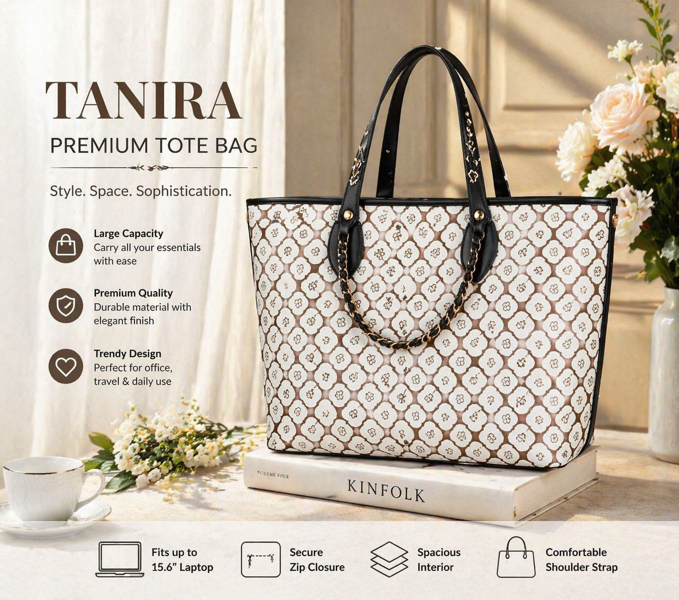 TANIRA Work Tote – Perfect for Office & Professionals