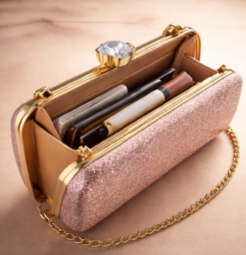 TANIRA Luxe Crystal Clutch Bag ( Pack of 1)