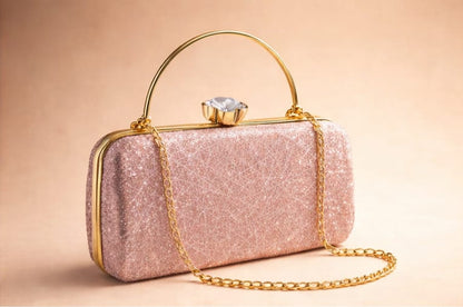 TANIRA Luxe Crystal Clutch Bag ( Pack of 1)