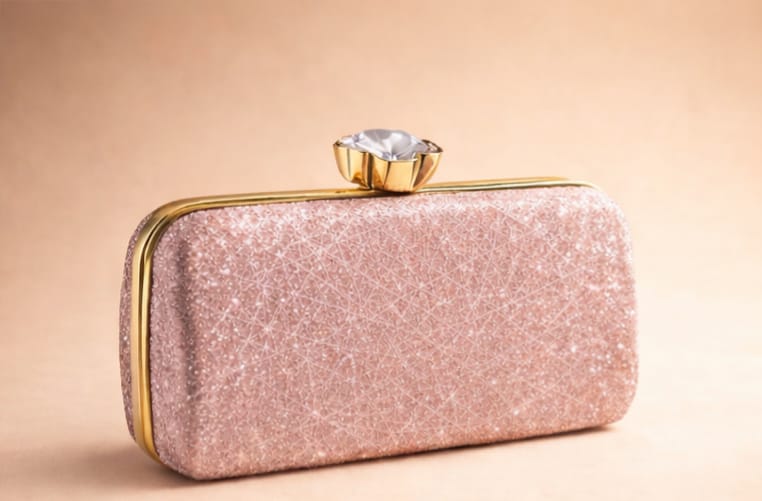 TANIRA Luxe Crystal Clutch Bag ( Pack of 1)