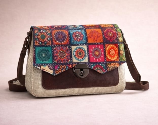Stylish Boho Printed Sling Bag for Women | Trendy Crossbody Handbag (Pack of 1) | Casual Shoulder Bag